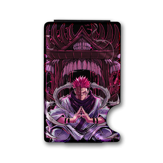 Curse King Plexi Glass Acrylic Backed Metal Wallet
