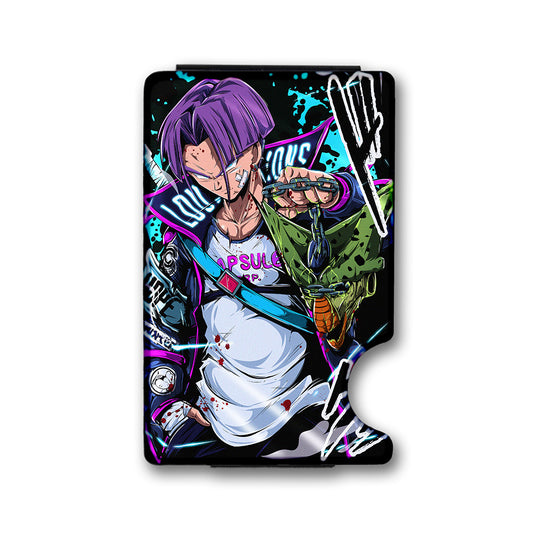 Cyber Chained Knuckles Plexi Glass Acrylic Backed Metal Wallet