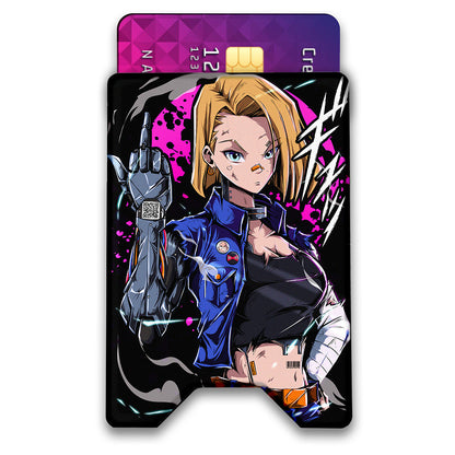 Cyber Humanoid Plexi Glass Acrylic Backed 3D Printed Ultra Slim and Compact Wallet