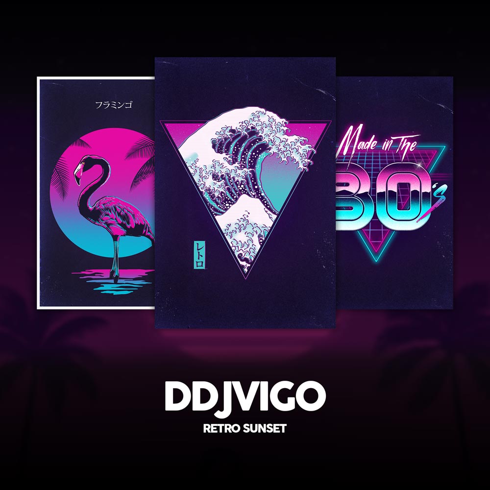 Ddjvigo Retro Sunset Wall Art (Convention)