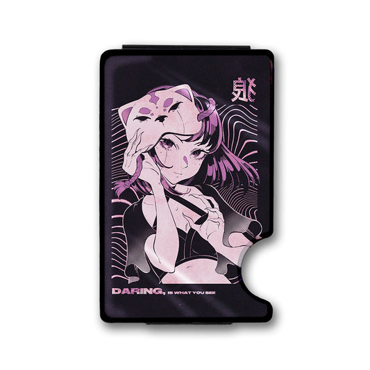Daring Plexi Glass Acrylic Backed Metal Wallet