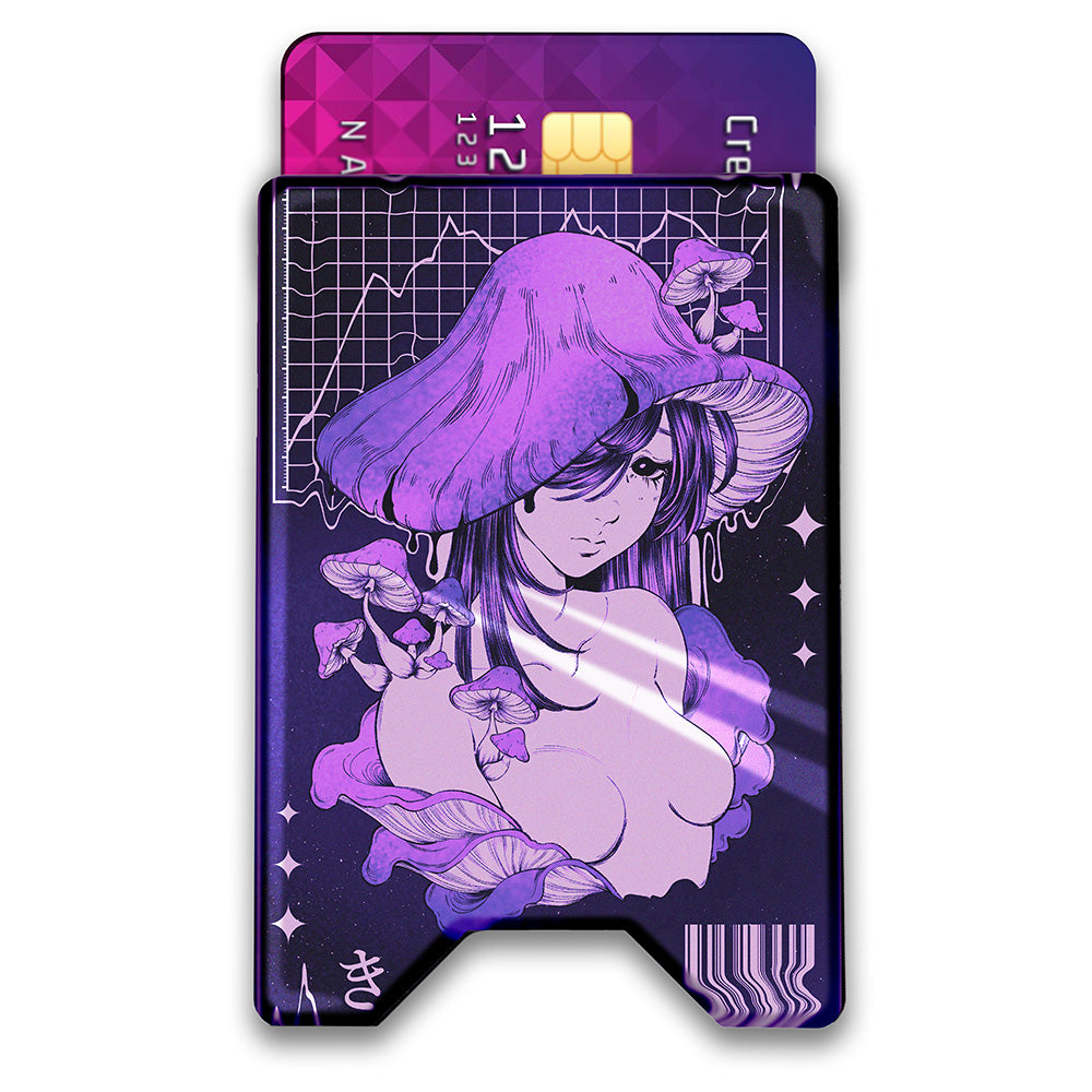 Depresshroom Plexi Glass Acrylic Backed 3D Printed Ultra Slim and Compact Wallet