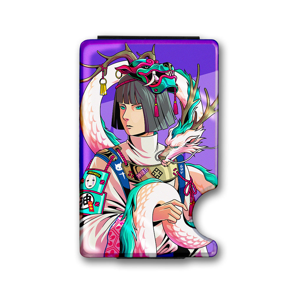 Dragon King Plexi Glass Acrylic Backed Metal Wallet
