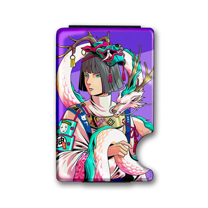Dragon King Plexi Glass Acrylic Backed Metal Wallet