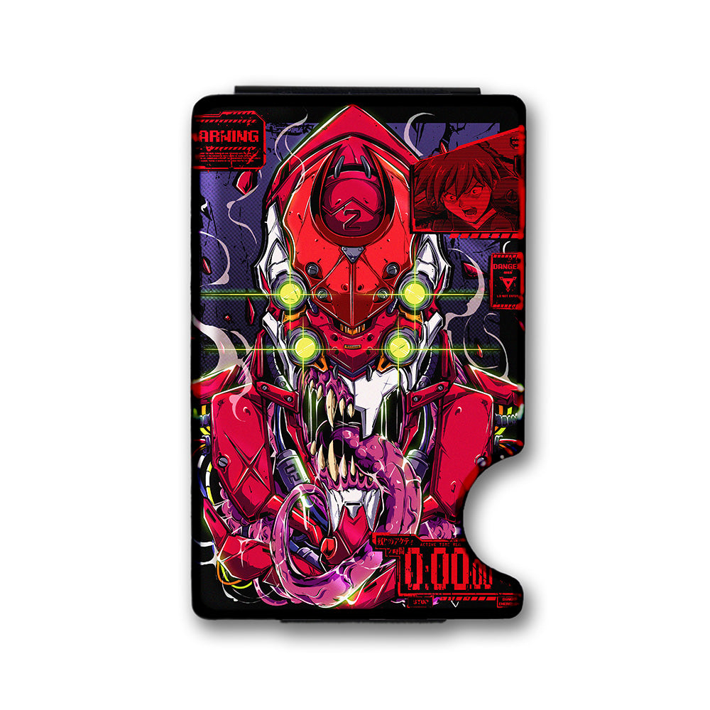 Failure Warning Plexi Glass Acrylic Backed Metal Wallet