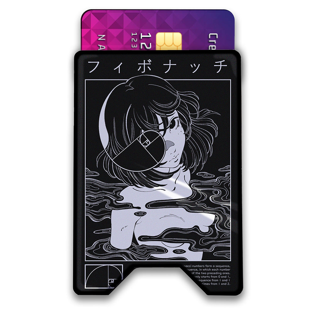 Fibonacci Plexi Glass Acrylic Backed 3D Printed Ultra Slim and Compact Wallet