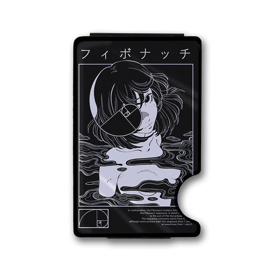 Fibonacci Plexi Glass Acrylic Backed Metal Wallet