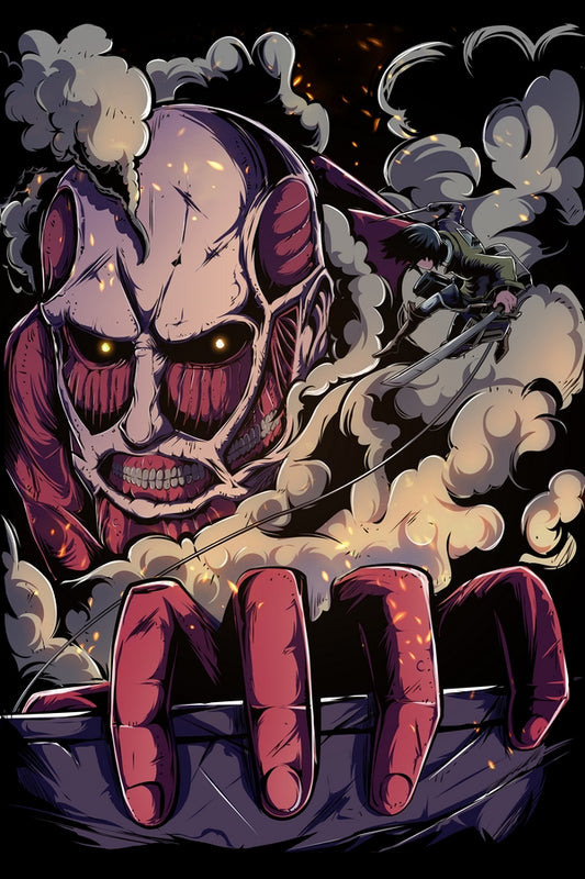 Fighting the Giant Plexi Glass Wall Art