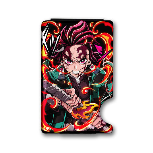 Fire Breathing Plexi Glass Acrylic Backed Metal Wallet