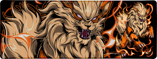 Fire Breathing Canine Large Mouse Pad