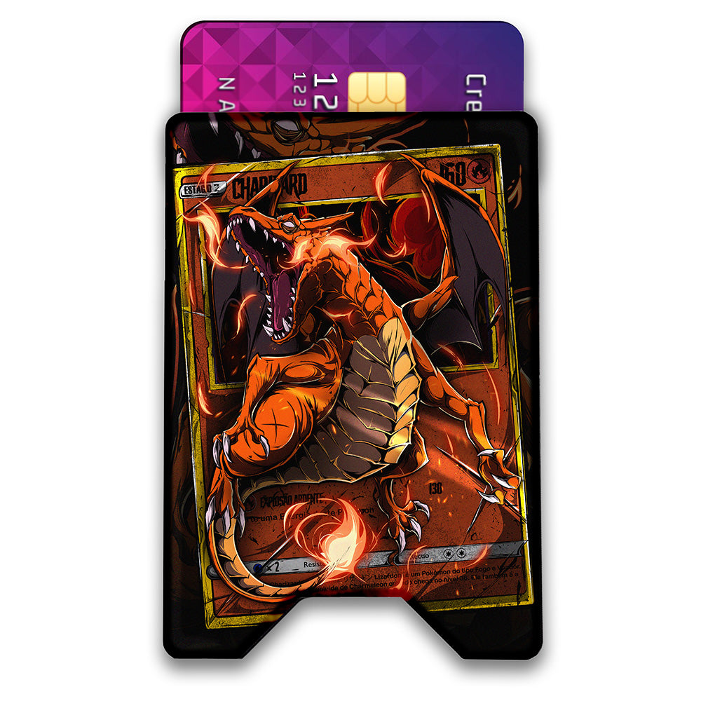 Fire Evolution Plexi Glass Acrylic Backed 3D Printed Ultra Slim and Compact Wallet