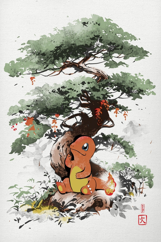 Fire Under the Tree Plexi Glass Wall Art