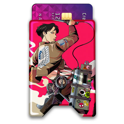 Flying Swordsman Plexi Glass Acrylic Backed 3D Printed Ultra Slim and Compact Wallet