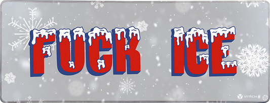 Fuck Ice White BG Large Mouse Pad