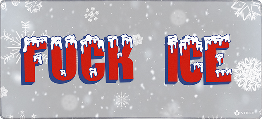 Fuck Ice White BG X-Large Mouse Pad