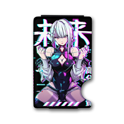 Glitch Princess Plexi Glass Acrylic Backed Metal Wallet