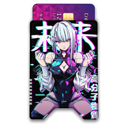 Glitch Princess Plexi Glass Acrylic Backed 3D Printed Ultra Slim and Compact Wallet