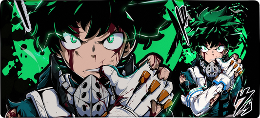 Green Eyed Fighter X-Large Mouse Pad