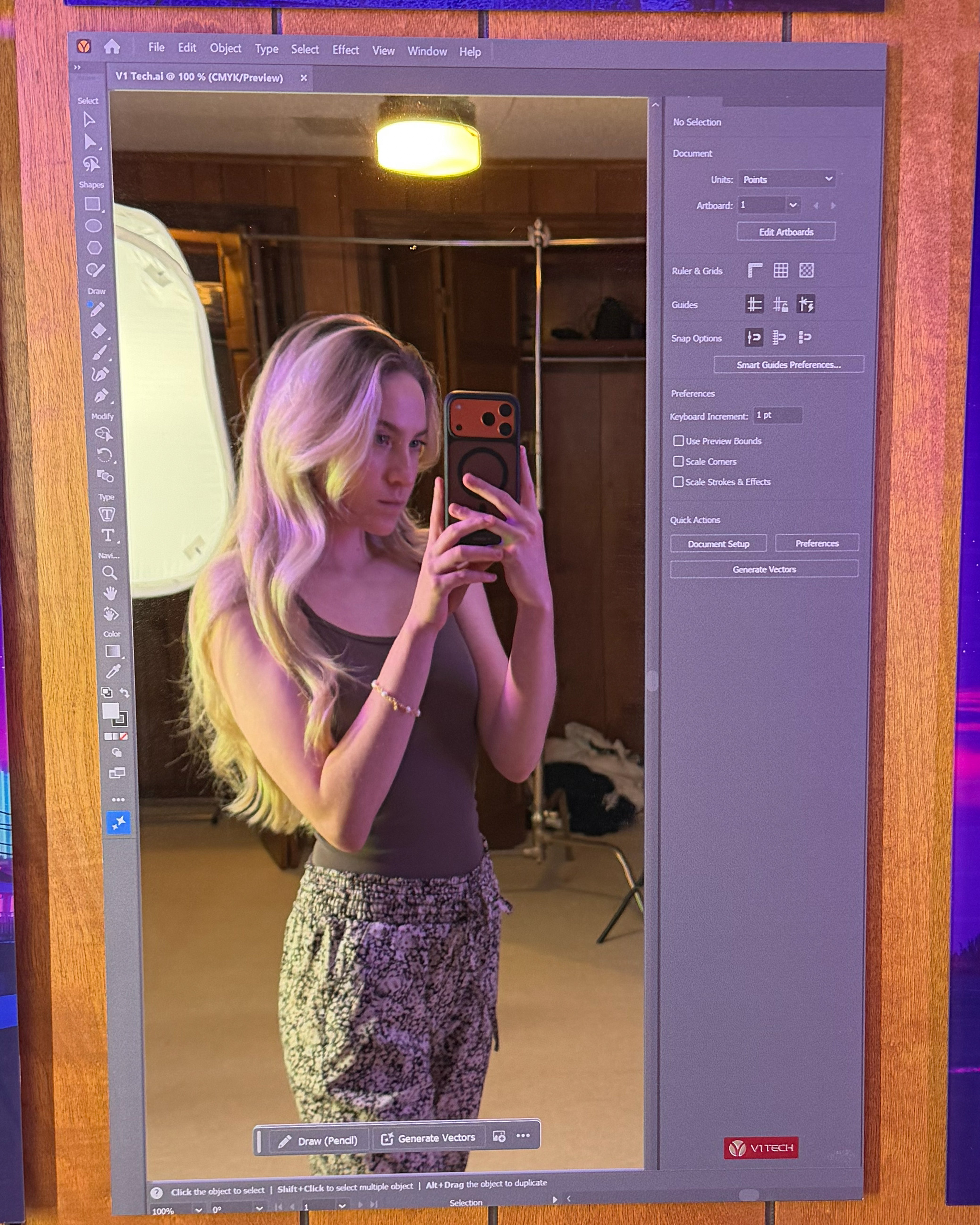 V1 Tech Store V1 Tech Illustrator Creator Mirror
