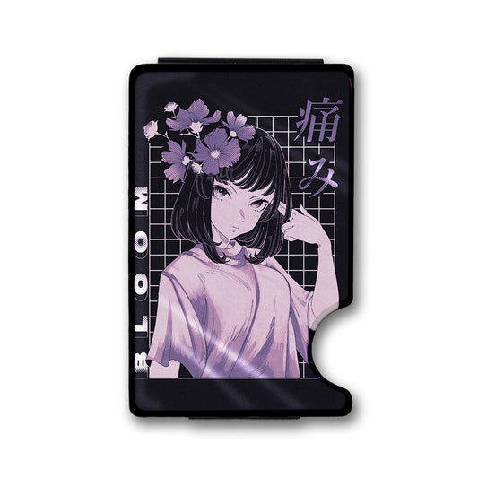 Into Bloom Plexi Glass Acrylic Backed Metal Wallet