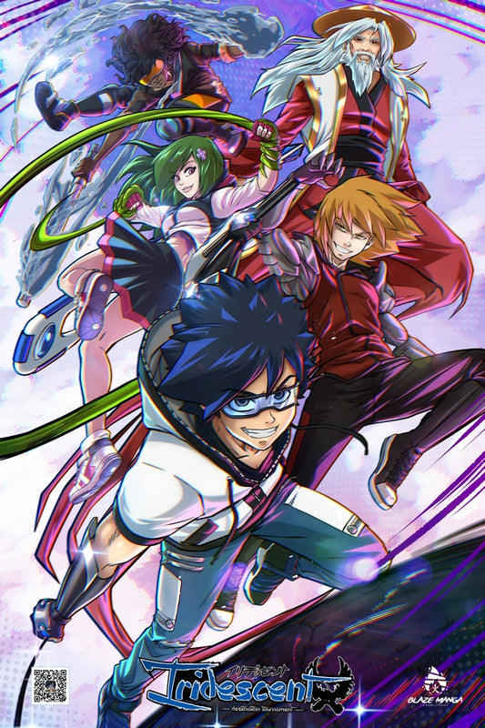 Iridescent Manga Plexi Glass Wall Art