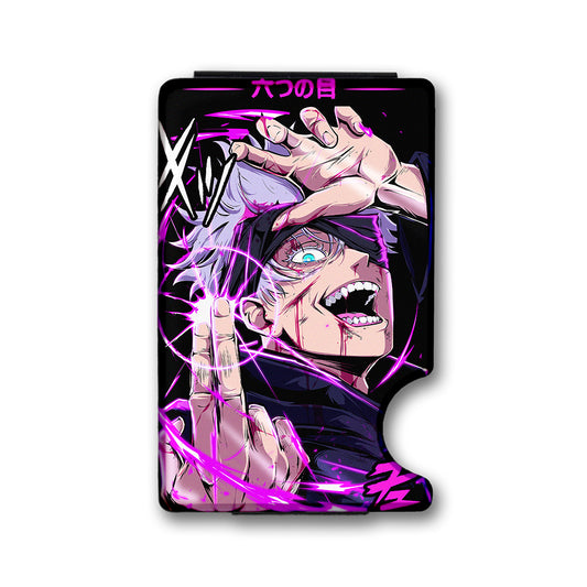 Magic Fingers Plexi Glass Acrylic Backed Metal Wallet