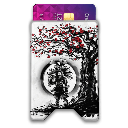 Mask Under the Moon Plexi Glass Acrylic Backed 3D Printed Ultra Slim and Compact Wallet