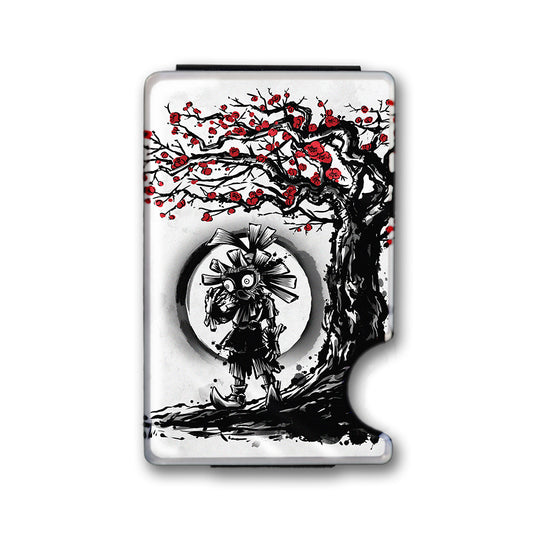 Mask Under the Moon Plexi Glass Acrylic Backed Metal Wallet