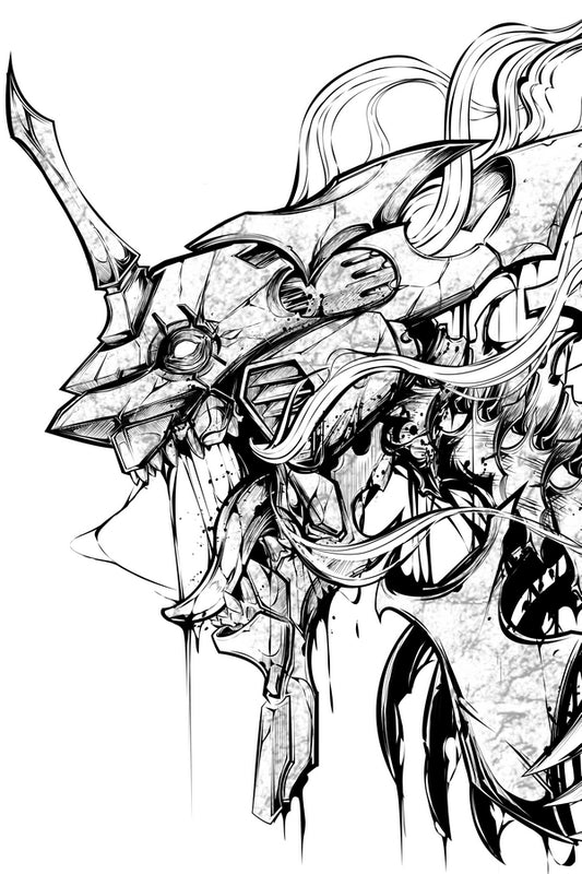 Mech and Flesh Plexi Glass Wall Art