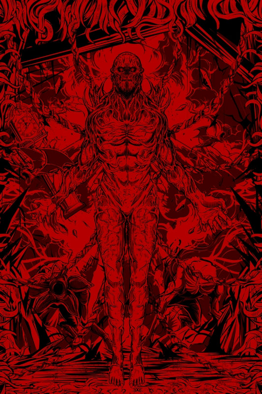 Mutated Flesh Plexi Glass Wall Art