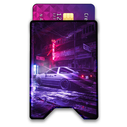 Neon Puddles Plexi Glass Acrylic Backed 3D Printed Ultra Slim and Compact Wallet