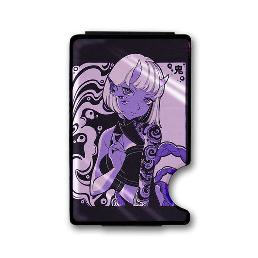Oni Tattoos Plexi Glass Acrylic Backed Metal Wallet