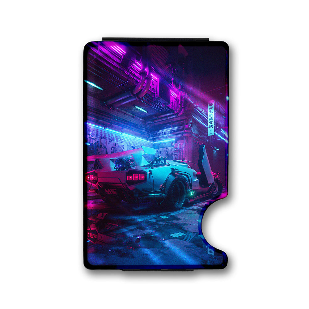 Pause Plexi Glass Acrylic Backed Metal Wallet