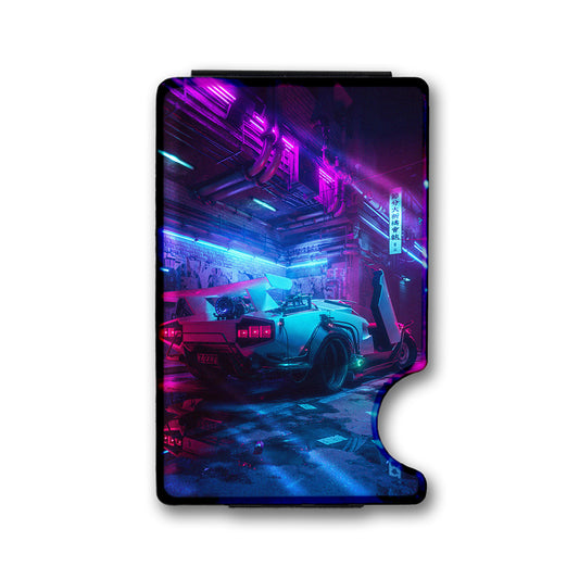 Pause Plexi Glass Acrylic Backed Metal Wallet