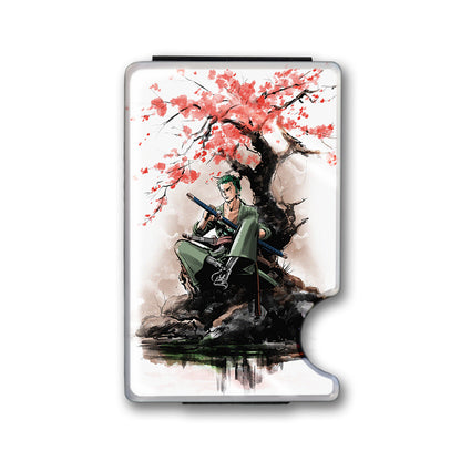 Pirate Hunter Under the Tree Plexi Glass Acrylic Backed Metal Wallet