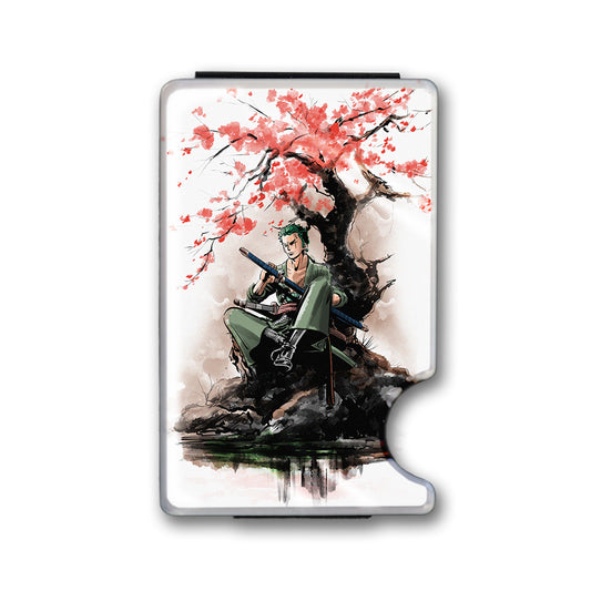 Pirate Hunter Under the Tree Plexi Glass Acrylic Backed Metal Wallet