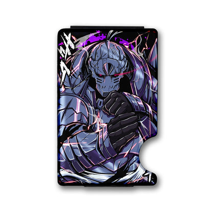 Possessed Fighting Suit Plexi Glass Acrylic Backed Metal Wallet