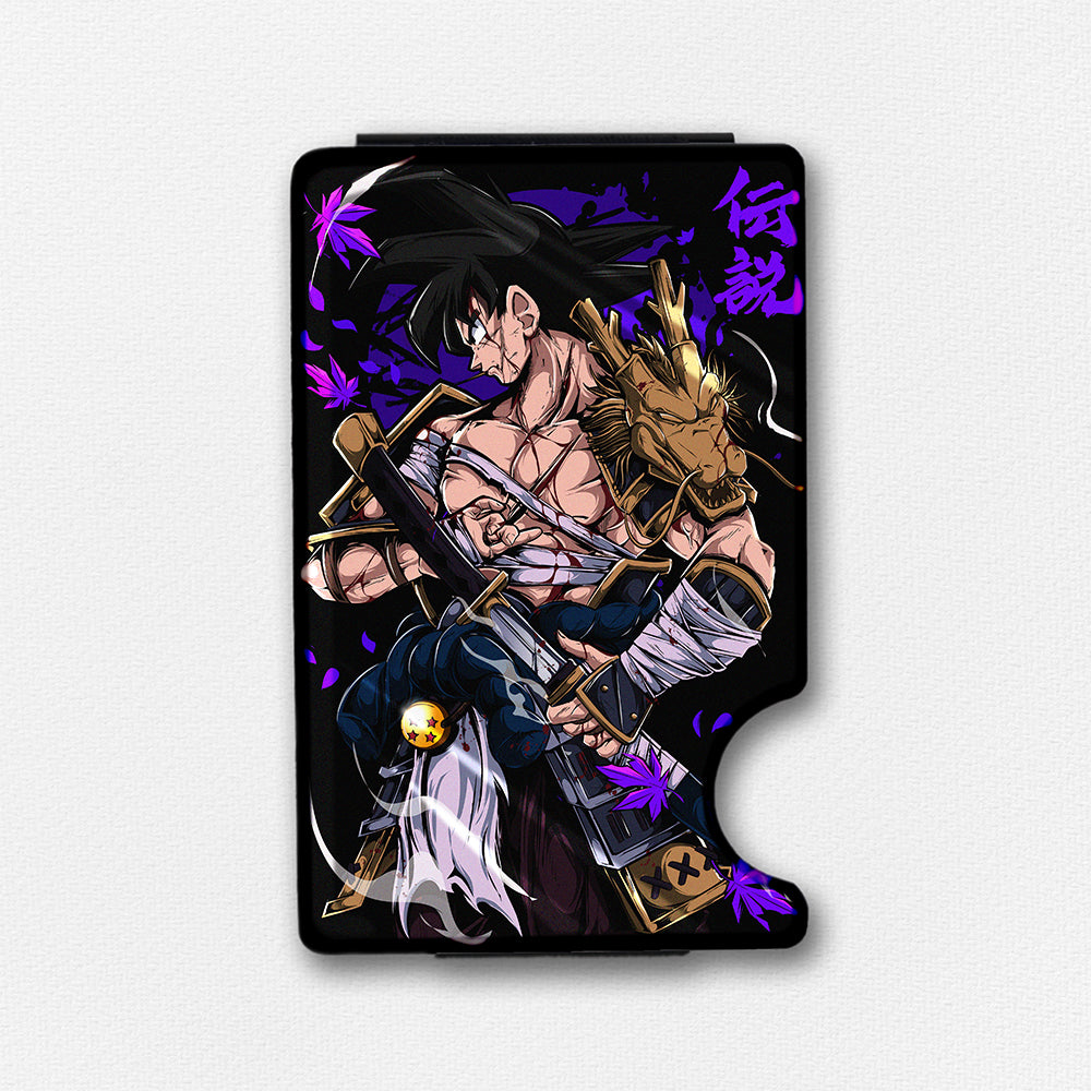 Powered Samurai Plexi Glass Acrylic Backed Metal Wallet