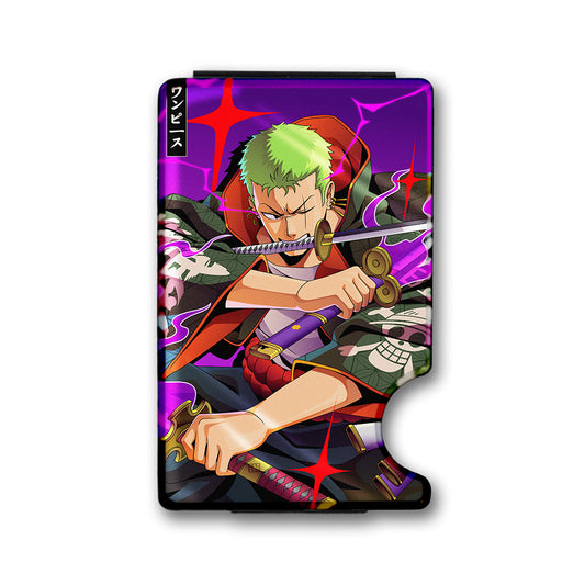 Purple Blaze Plexi Glass Acrylic Backed Metal Wallet