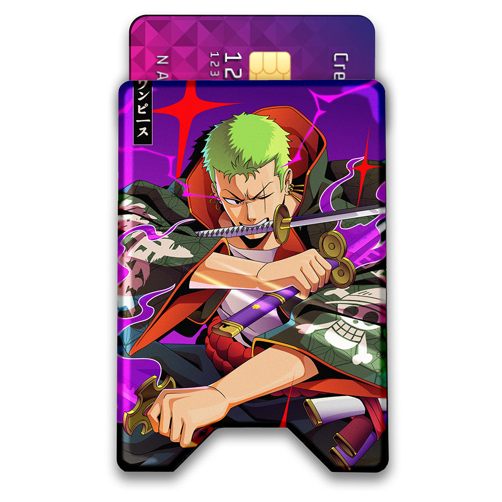 Purple Blaze Plexi Glass Acrylic Backed 3D Printed Ultra Slim and Compact Wallet