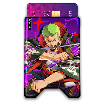 Purple Blaze Plexi Glass Acrylic Backed 3D Printed Ultra Slim and Compact Wallet