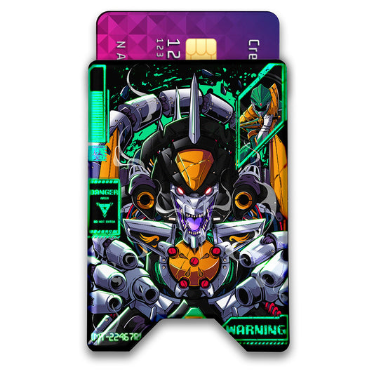 Raging Mech Suit Plexi Glass Acrylic Backed 3D Printed Ultra Slim and Compact Wallet