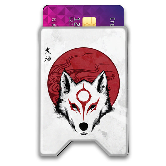Red Sun God Plexi Glass Acrylic Backed 3D Printed Ultra Slim and Compact Wallet