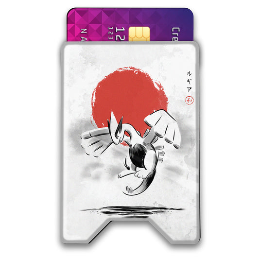 Red Sun Harmony Plexi Glass Acrylic Backed 3D Printed Ultra Slim and Compact Wallet