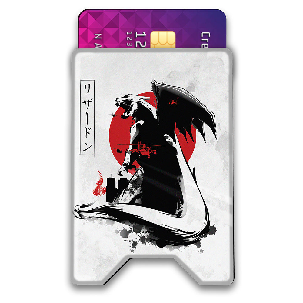 Red Sun Kaiju Plexi Glass Acrylic Backed 3D Printed Ultra Slim and Compact Wallet