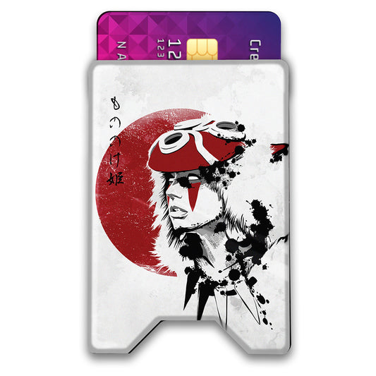 Red Sun Princess Plexi Glass Acrylic Backed 3D Printed Ultra Slim and Compact Wallet
