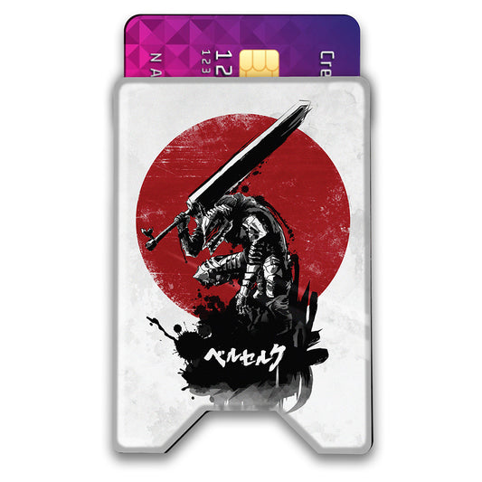 Red Sun Swordsman Plexi Glass Acrylic Backed 3D Printed Ultra Slim and Compact Wallet
