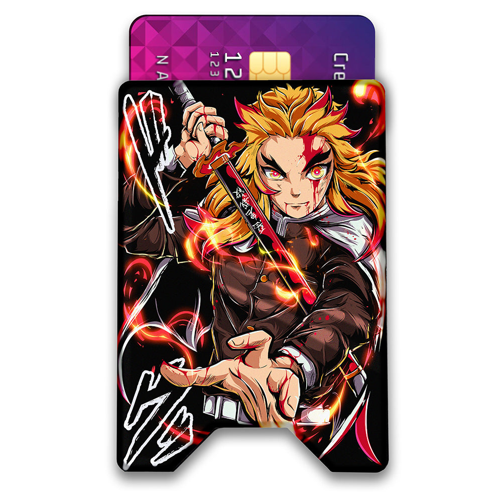 Red Sword Warrior Plexi Glass Acrylic Backed 3D Printed Ultra Slim and Compact Wallet