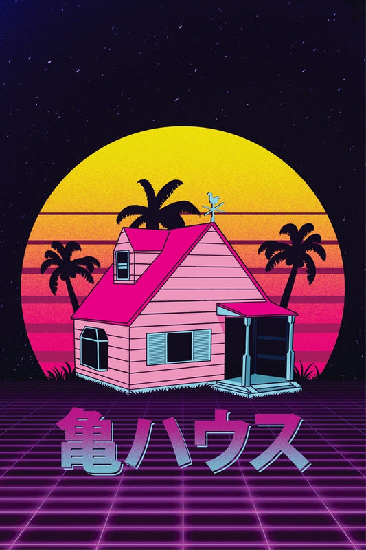 Retro House Plexi Glass Wall Art