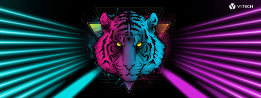 Retro Tiger X-Large Mouse Pad